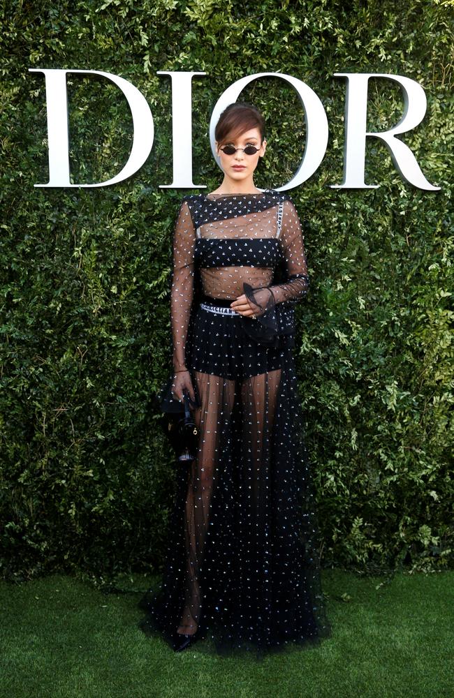 Bella Hadid is the face of Dior Beauty. Picture: AFP