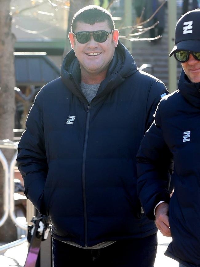 Australian Billionaire James Packer puts his Mariah Carey troubles behind him as he snuggles up to a mystery blonde while vacationing in Aspen. James held hands with his new girl as they hit the town with friends during the day. Perhaps James is trying to throw his new relationship in Mariah's face, as Mariah does have a home in Aspen and is always their for the holidays. Picture: BACKGRID