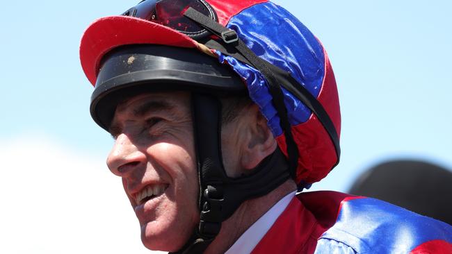 Jockey Craig Robertson has done it tough to get back into the saddle after a serious shoulder injury almost ended his career. Picture: AAP