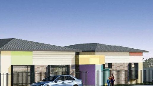 The childcare centre is designed with a 20-space carpark at the front.