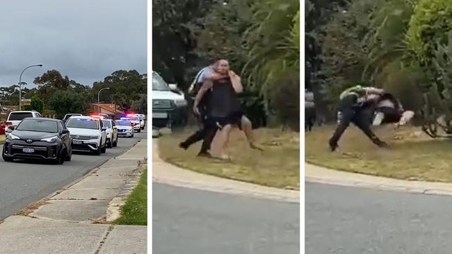 Cop WWE slams man after two-hour chase