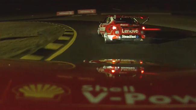 Vision from Supercars' under lights test at Sydney Motorsport Park.