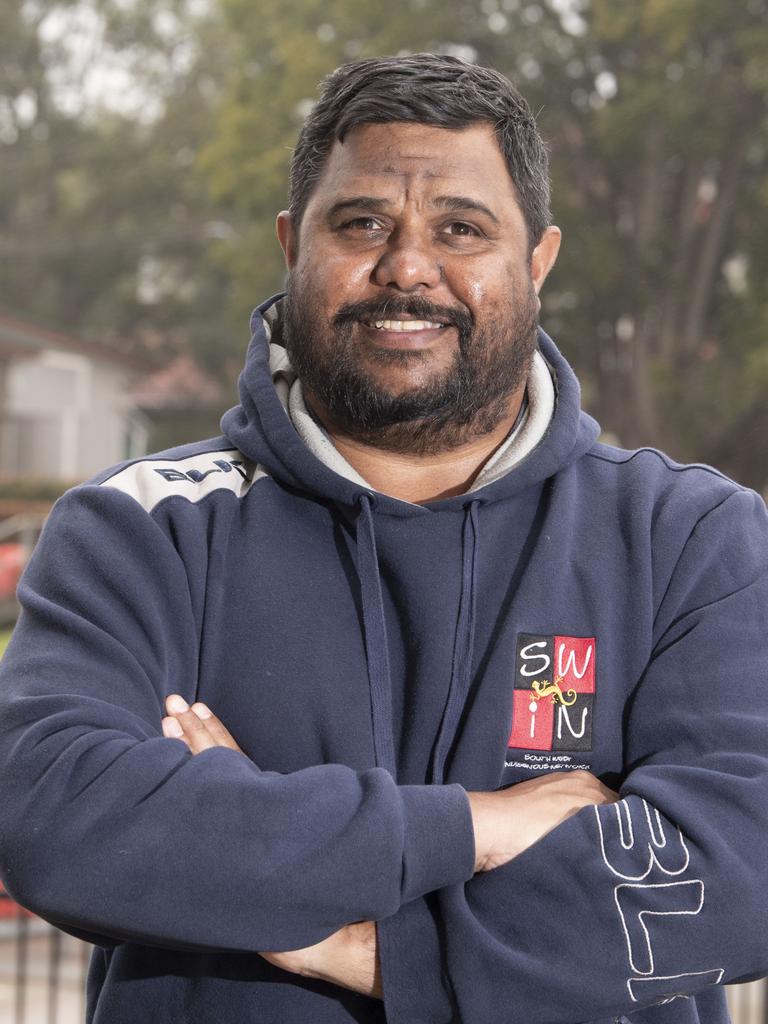 Kieren Gibbs is an inspirational Indigenous leader and works with SWIN. Wednesday, July 6, 2022. Picture: Nev Madsen.