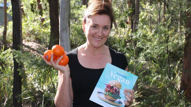 Mansfield mother Lynn Johnstone has written a book Nourished Vegan — A Teenager’s Guide which was inspired by her own journey supporting her daughter go vegan. Picture: Kristy Muir