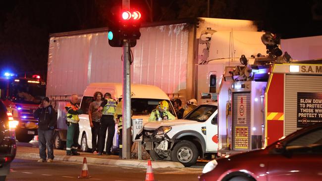 Vehicle accident involving cars, a truck and a cyclist, on the Tollgate intersection. 11 September 2019. Picture: Dean Martin