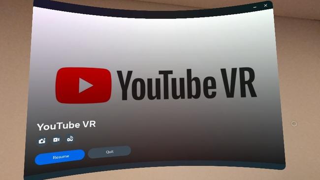 A preview of the YouTube VR app as displayed in my living room.