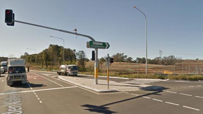 The road rage incident started at the Camden Valley Way intersection before continuing on to Raby Rd.