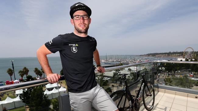 Cycling star Mark Cavendish in town for Cadel Evans ride. Picture: Mike Dugdale