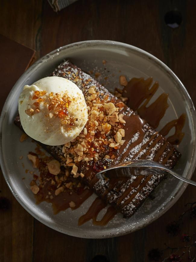 The chocolate brownie at The Botanist. Picture: Guy Davies