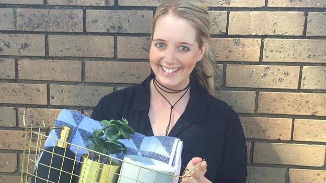 Frankston's Helen James, of @i_heart_kmart fame, with some of her Kmart bargain buys. Picture: Supplied