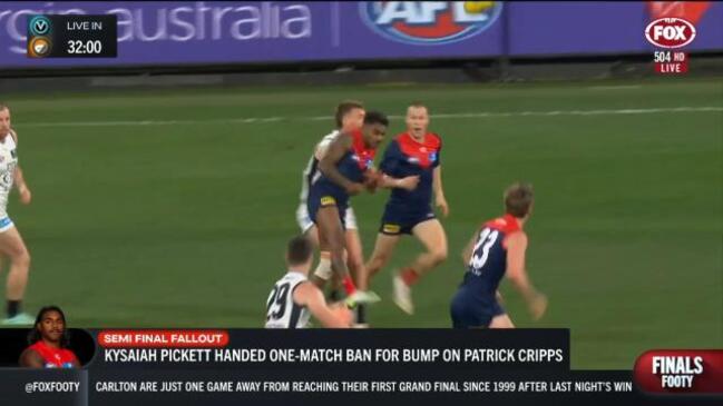 Kozzie handed one-match ban for Cripps bump