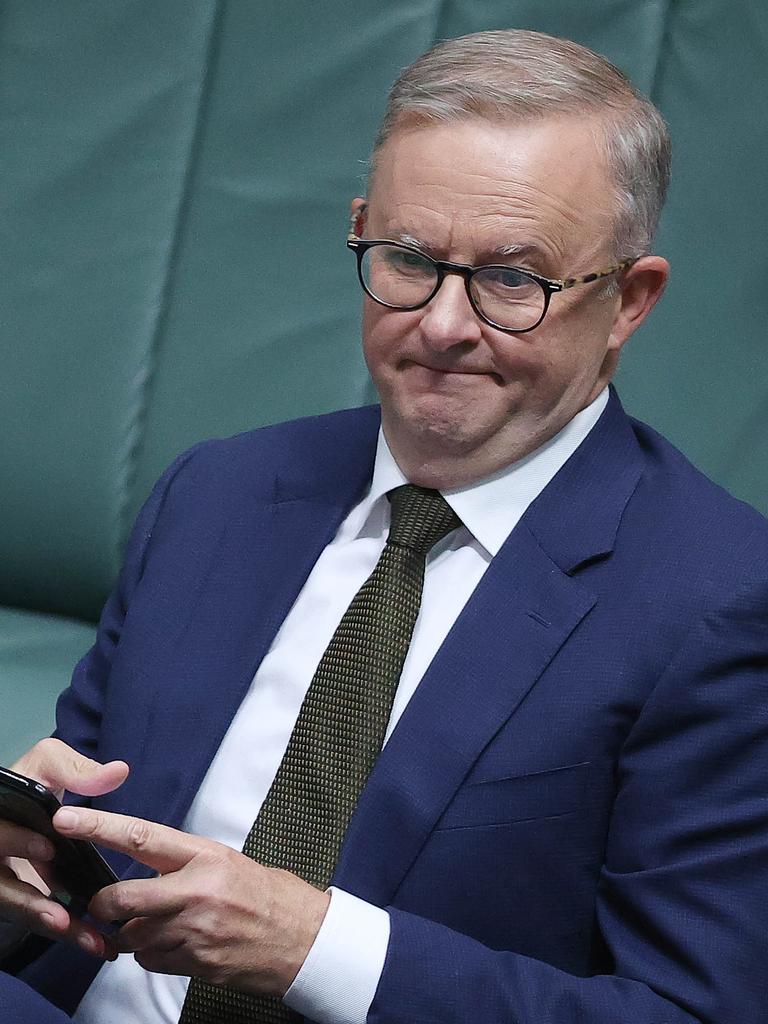 Opposition leader Anthony Albanese called out Prime Minister Scott Morrison’s lies. Picture: NCA NewsWire / Gary Ramage