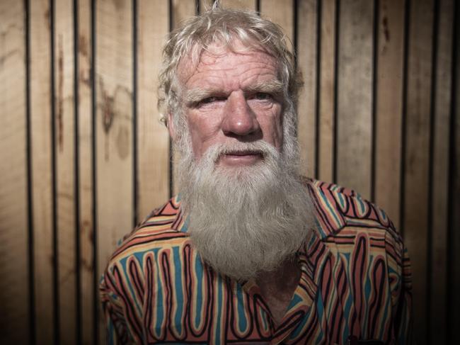 Dark Emu author Bruce Pascoe at the Ballawinne festival in Cygnet, Tasmania. Picture: LUKE BOWDEN