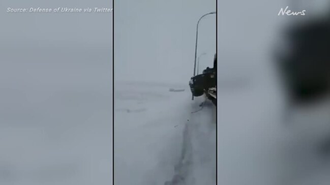 Russian commander takes out own comrades with tank