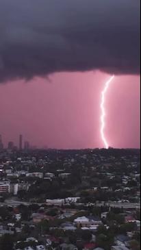 Hail and lightning as severe thunderstorms hit Brisbane