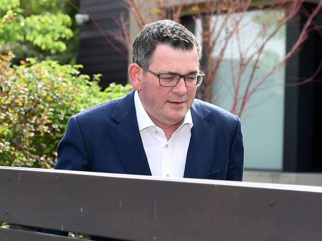 Daniel Andrews on his last day as Victorian Premier. Picture: Josie Hayden