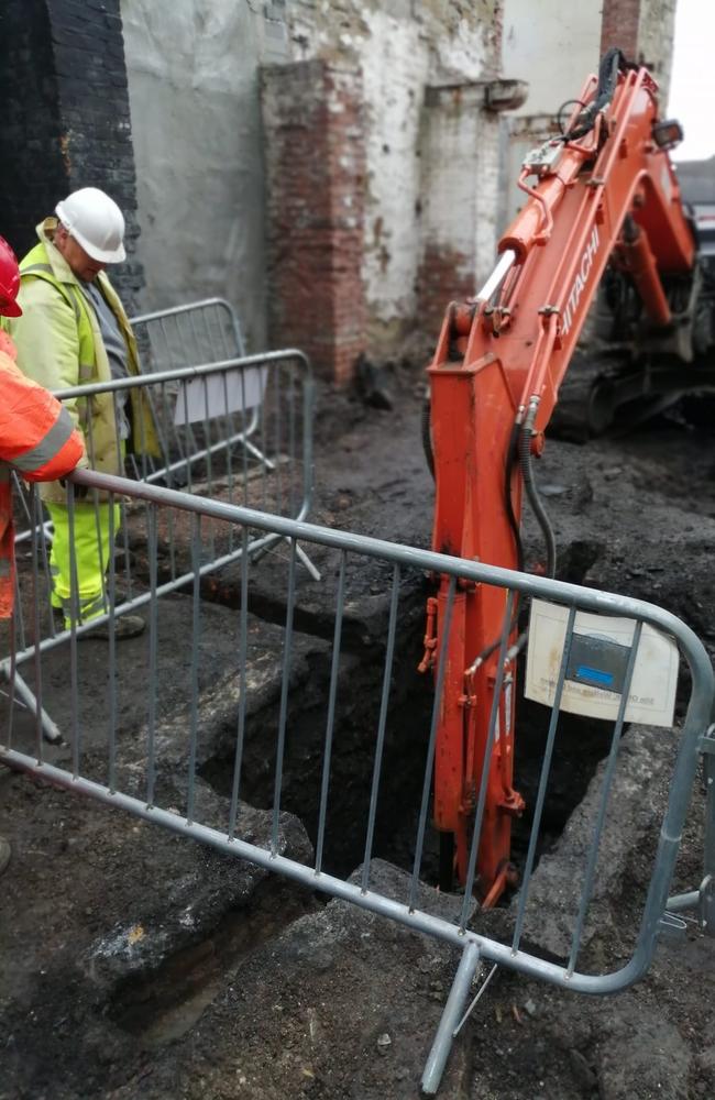 The ruins are thought to be from St Saviour’s Priory, founded by a Dominican order of monks in about 1256. Picture: Wales News Service/Australscope