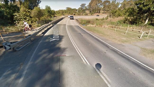 Youngs Crossing Rd will get a $7.5 million upgrade after the Federal Government announced it would raise the bridge above flood levels. Picture: Google Maps