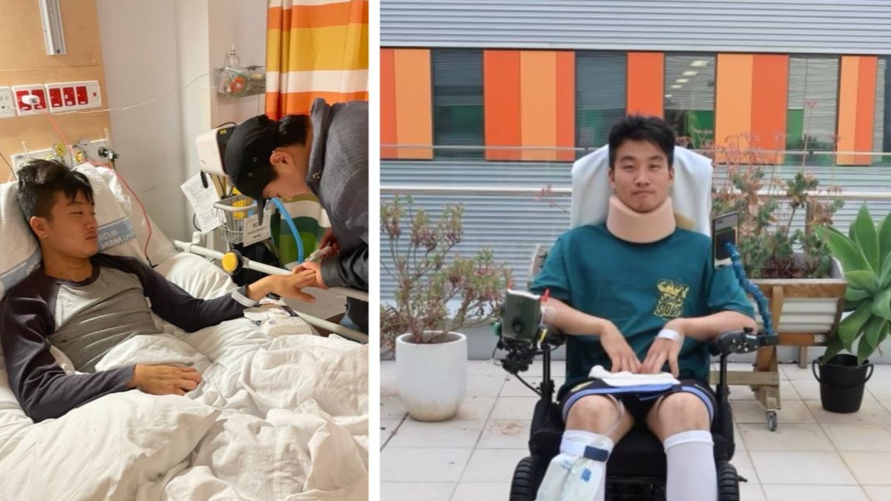 Haruto Morishita is paralysed from the waist down after diving into a Sydney beach pool. Picture: GoFundMe