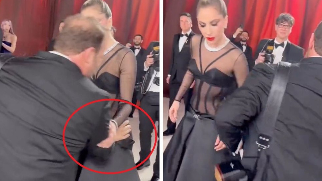 Lady Gaga rushed to help a fallen photographer.