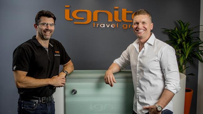 Ignite CEO Ryan Thomas and founder Randall Deer. Picture: Jerad Williams