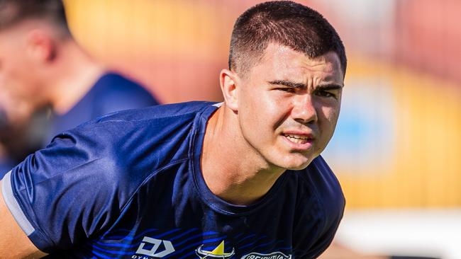 Jake Clifford during pre-season training with the Cowboys. Picture: Alix Sweeney / North Queensland Cowboys