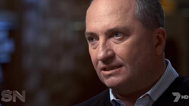 Barnaby Joyce revealed he’d been questioned about his expenses. Picture: Channel 7