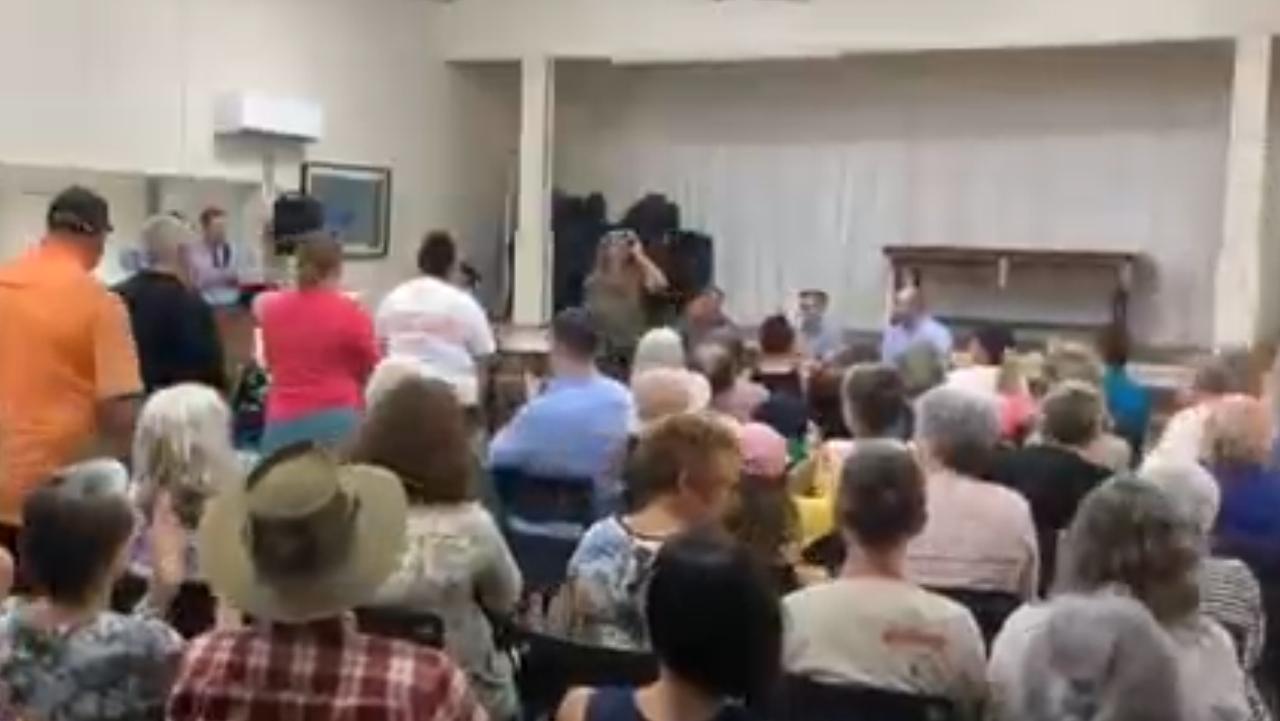 Locals fire up about the plans at a local town hall meeting.