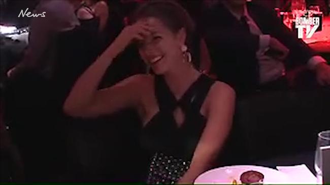 Jobe Watson declares his love for girlfriend at Essendon Best and Fairest. Picture: Bomber TV