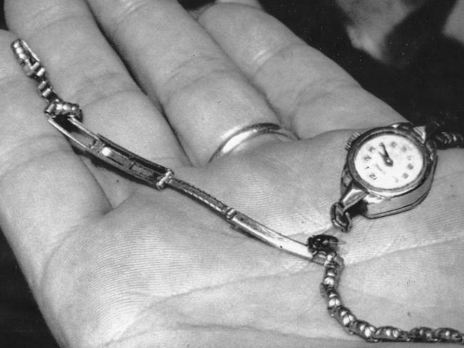 A ladies watch found at the murder scene with the bodies near Mt Isa.