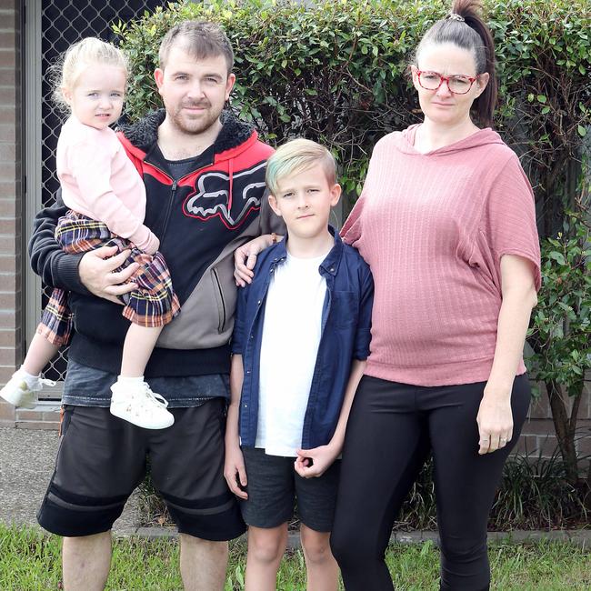 The family were considering living in a tent after the devastating collapse. Picture: Richard Gosling