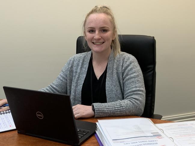 CAREERS: Sophie Maxwell has competed online certificate-level qualifications in business and local government as part of her traineeship.