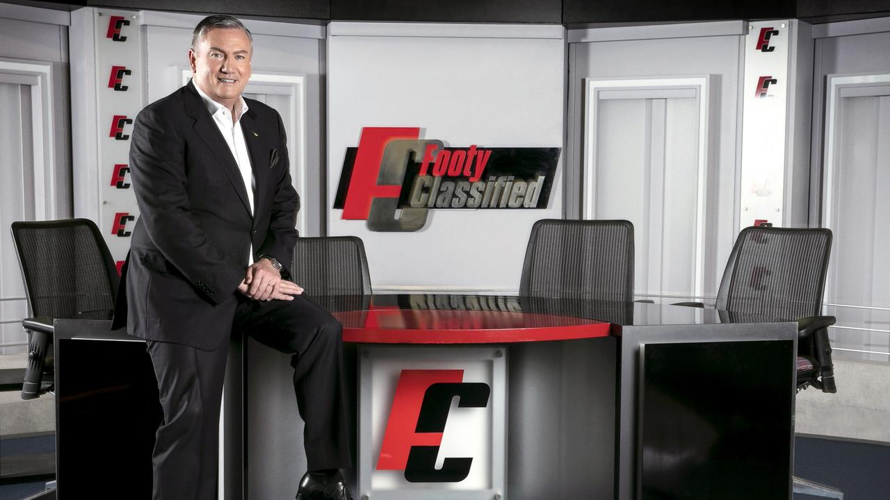 Eddie McGuire on the set of Footy Classified.