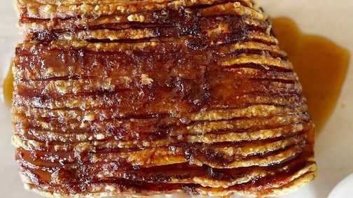 Air fryer sticky hasselback pork belly.