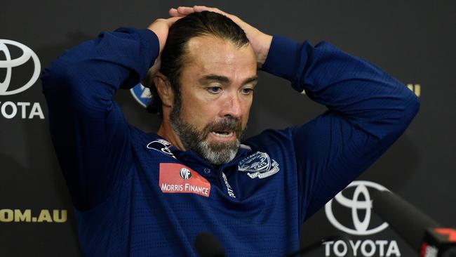 Chris Scott had no answers for the Tigers in the second half of last year’s Grand Final. Picture: Matt Roberts/AFL Photos/Getty Images