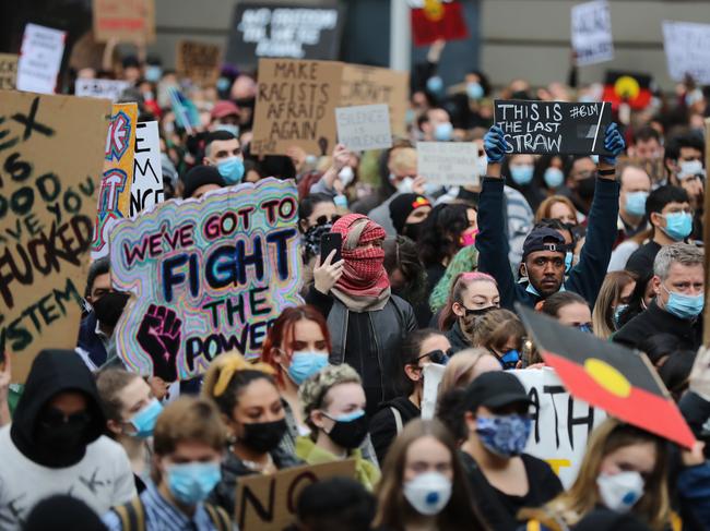 The Black Lives Matter protests occurred in the thick of Melbourne’s second major lockdown. Picture: Alex Coppel