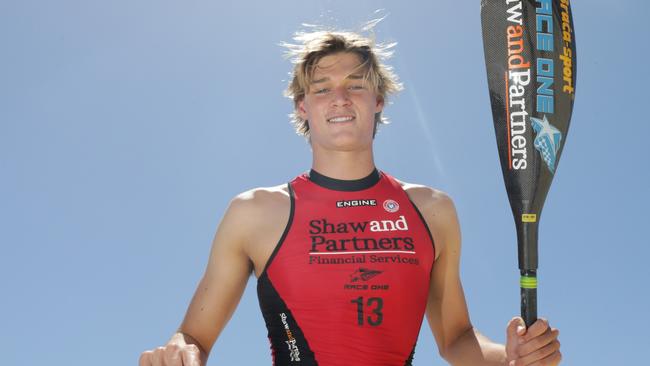 Ethan Callaghan at the North Burleigh Press conference ahead of this weekend's Shaw and Partners Iron Series finals. Picture: Supplied.