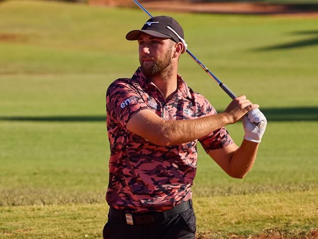 Jordan Doull almost shot a round in the 50s before a spectacular collapse. Picture: Golf Australia