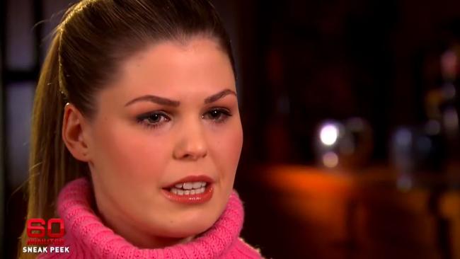 Parts of Belle Gibson’s 60 Minutes appearance have also been submitted as evidence. Picture: Facebook / 60 Minutes