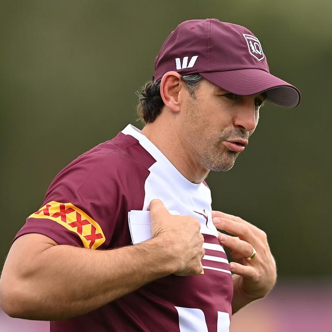 Maroons coach Billy Slater has been prickly. Picture: Albert Perez/Getty Images