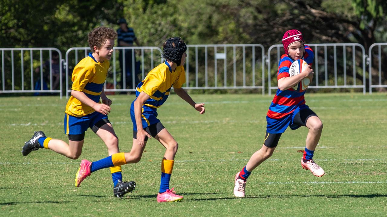 Downlands 13A vs TGS 13A. 2024 O'Callaghan Cup day at Downlands College. Photo by Nev Madsen