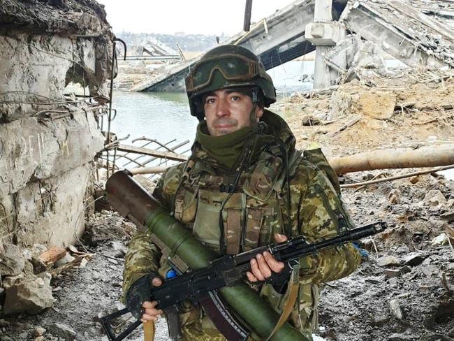 This undated handout picture released by the Ukrainian President Administration press-service shows a Ukrainian fighter posing in Azovstal steelworks of Ukrainian city of Mariupol. Picture: AFP