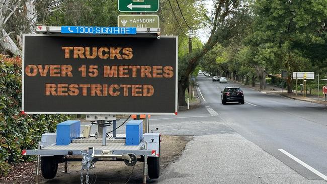 Heavy vehicles will be diverted from Hahndorf's main street to river road from November 1.