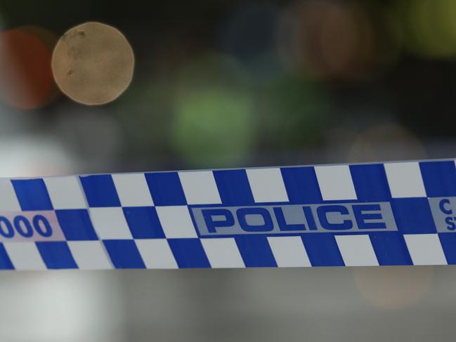 MELBOURNE, AUSTRALIA - NOVEMBER 09: A general view of Police tape on November 09, 2018 in Melbourne, Australia. A man has been shot by police after setting his car on fire and stabbing several people in Bourke St mall in Melbourne's CBD this afternoon. The man was arrested at the scene and has been taken to hospital under police guard in a critical condition. (Photo by Robert Cianflone/Getty Images)