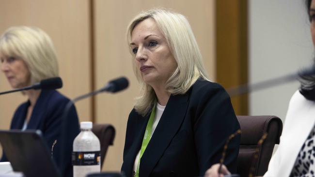 Former AusPost chief executive Christine Holgate during Senate estimates in Canberra last year. Picture: NCA NewsWire / Gary Ramage.