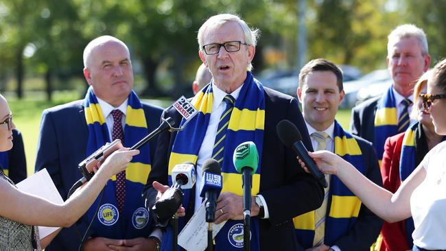 Parramatta CEO Bernie Gurr announces the new facility. Image: Brett Costello