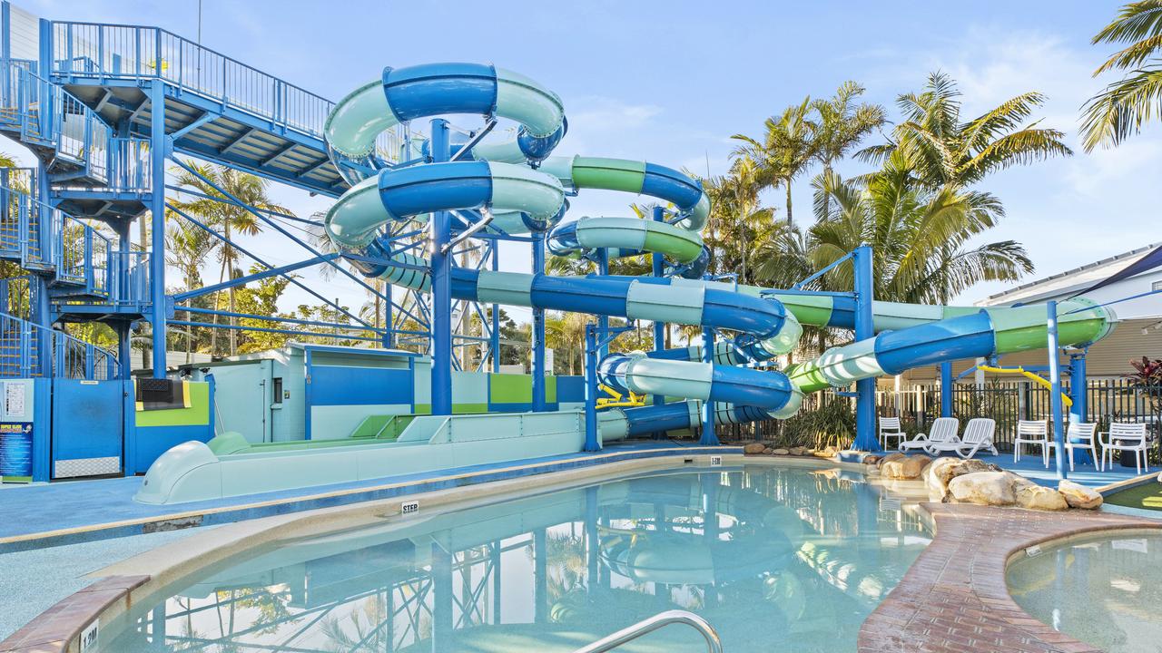 The water park area inside The North Star Holiday Resort.