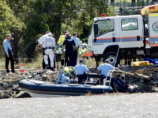 Police divers recovered the three bodies of Mrs King and her two children yesterday. Picture: Nathan Edwards