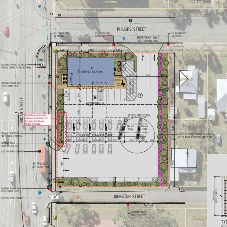 A new service station has been proposed for Broad St in Sarina. Picture: Mackay Regional Council