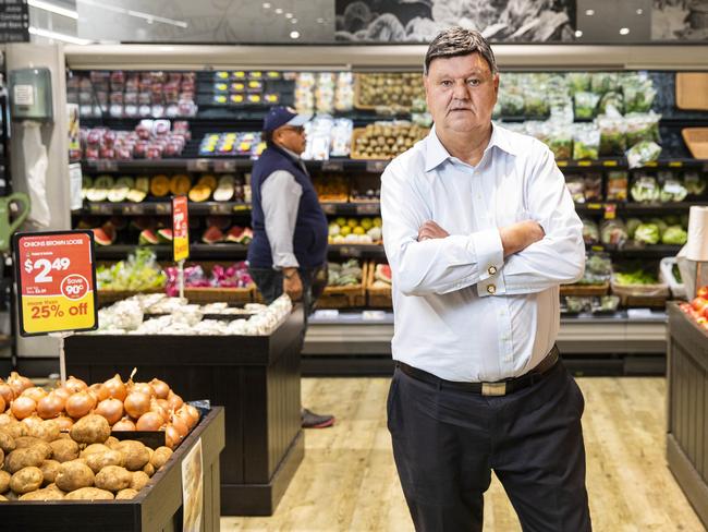 27/04/22 CEO of Ritchies Supermarkets, Fred Harrison at their store in Carrum Downs. Aaron Francis / The Australian